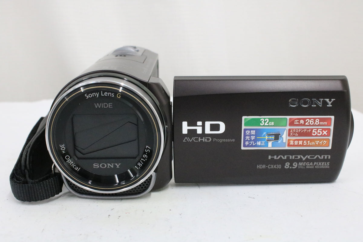 ソニー Sony Handycam HDR-CX430V 55x ボルドーブラウン バッテリー付き ビデオカメラ 2
