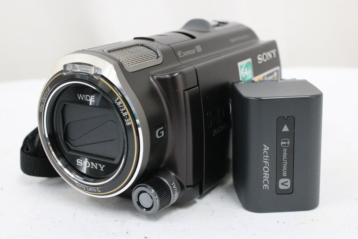 ソニー Sony Handycam HDR-CX560V 10x ボルドーブラウン バッテリー付き ビデオカメラ 1