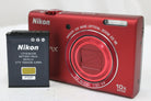ニコン Nikon COOLPIX S6200 10x レッド バッテリー付き コンパクトデジタルカメラ 1