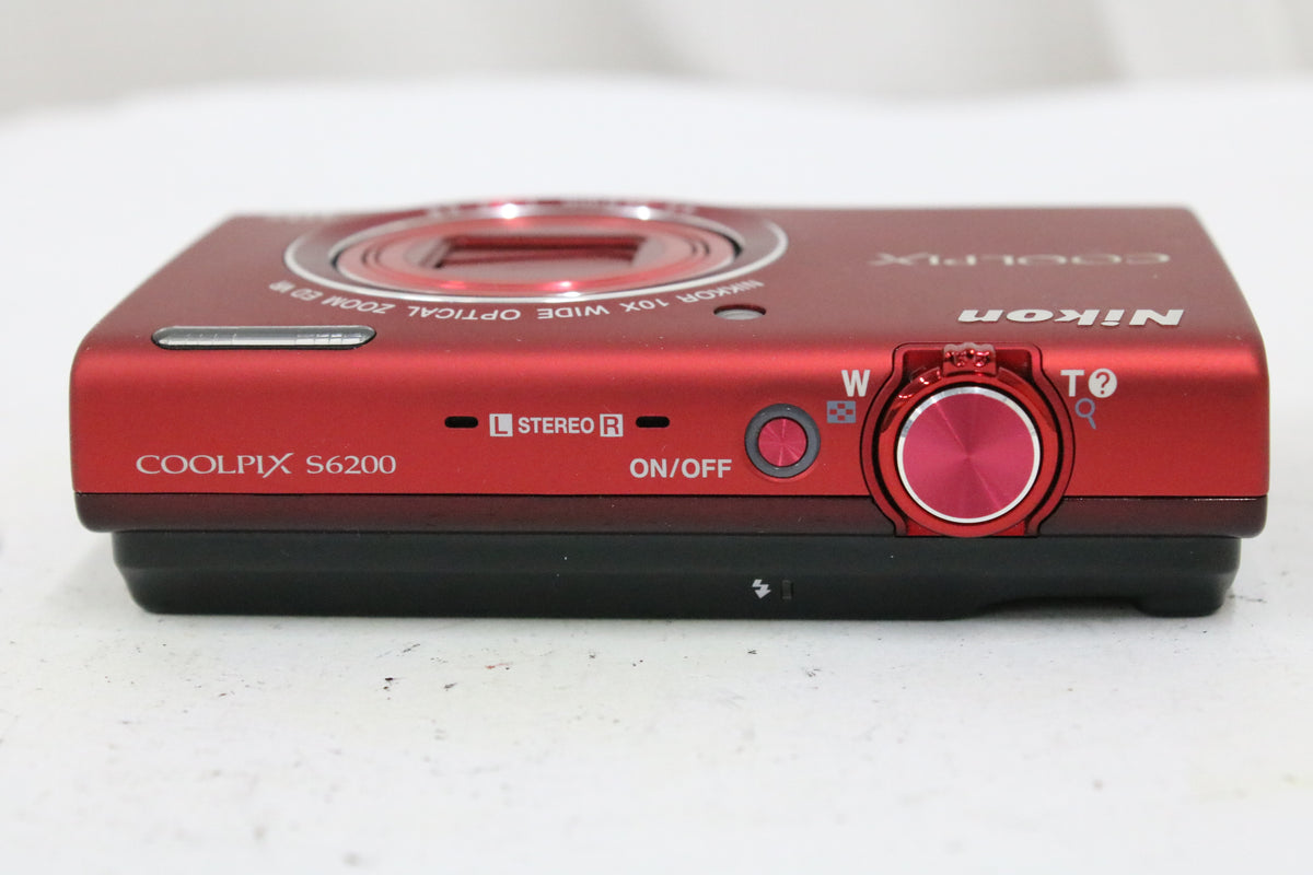 ニコン Nikon COOLPIX S6200 10x レッド バッテリー付き コンパクトデジタルカメラ 6