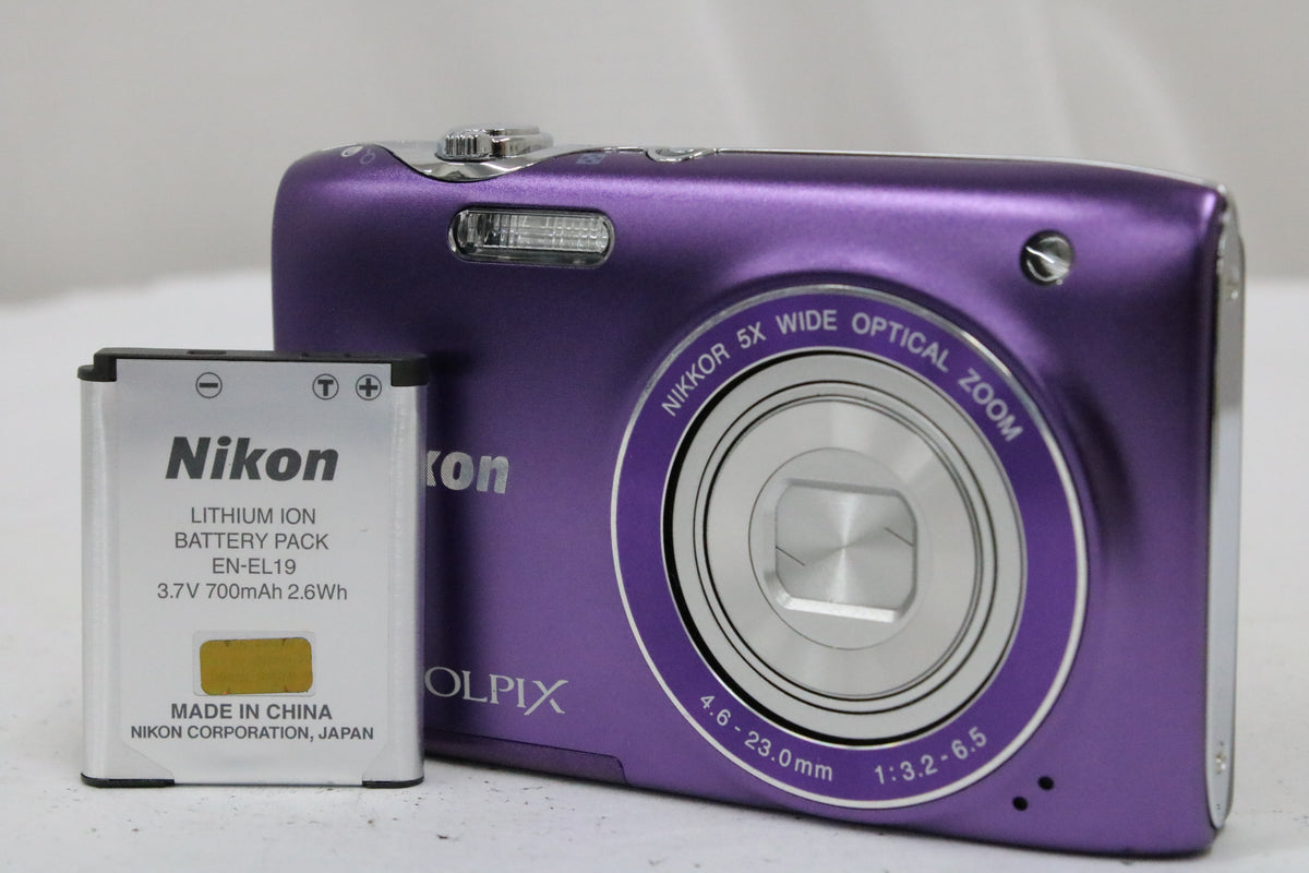 ニコン Nikon COOLPIX S3100 5x パープル バッテリー付き コンパクトデジタルカメラ 1