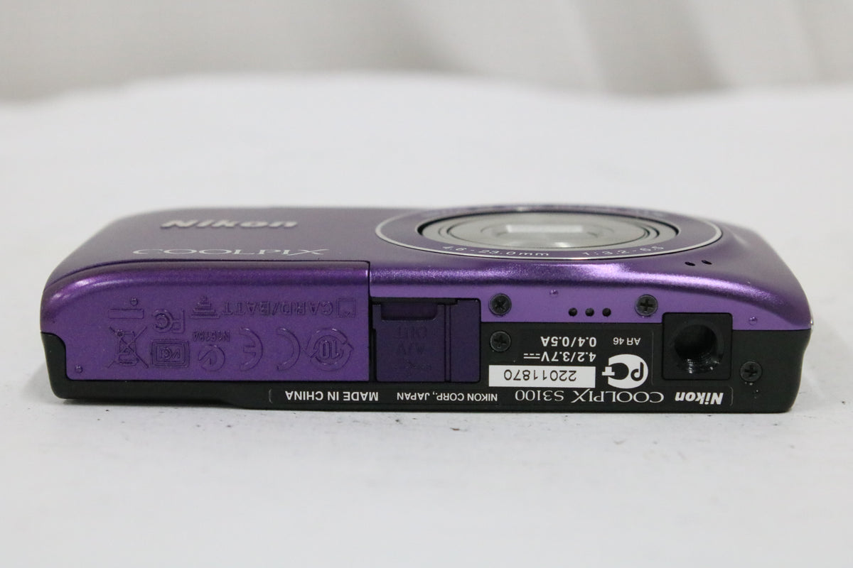 ニコン Nikon COOLPIX S3100 5x パープル バッテリー付き コンパクトデジタルカメラ 7
