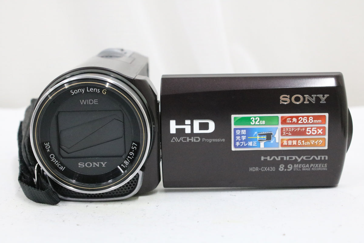 ソニー Sony Handycam HDR-CX430V 55x ボルドーブラウン 付属品多数 ビデオカメラ 2