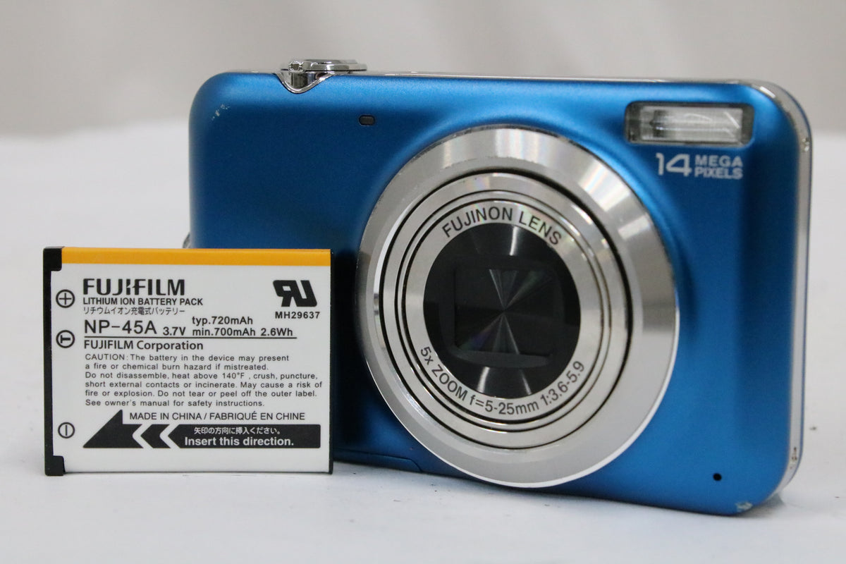 フジフィルム Fujifilm FINEPIX JX280 5x ブルー バッテリー付き コンパクトデジタルカメラ 1