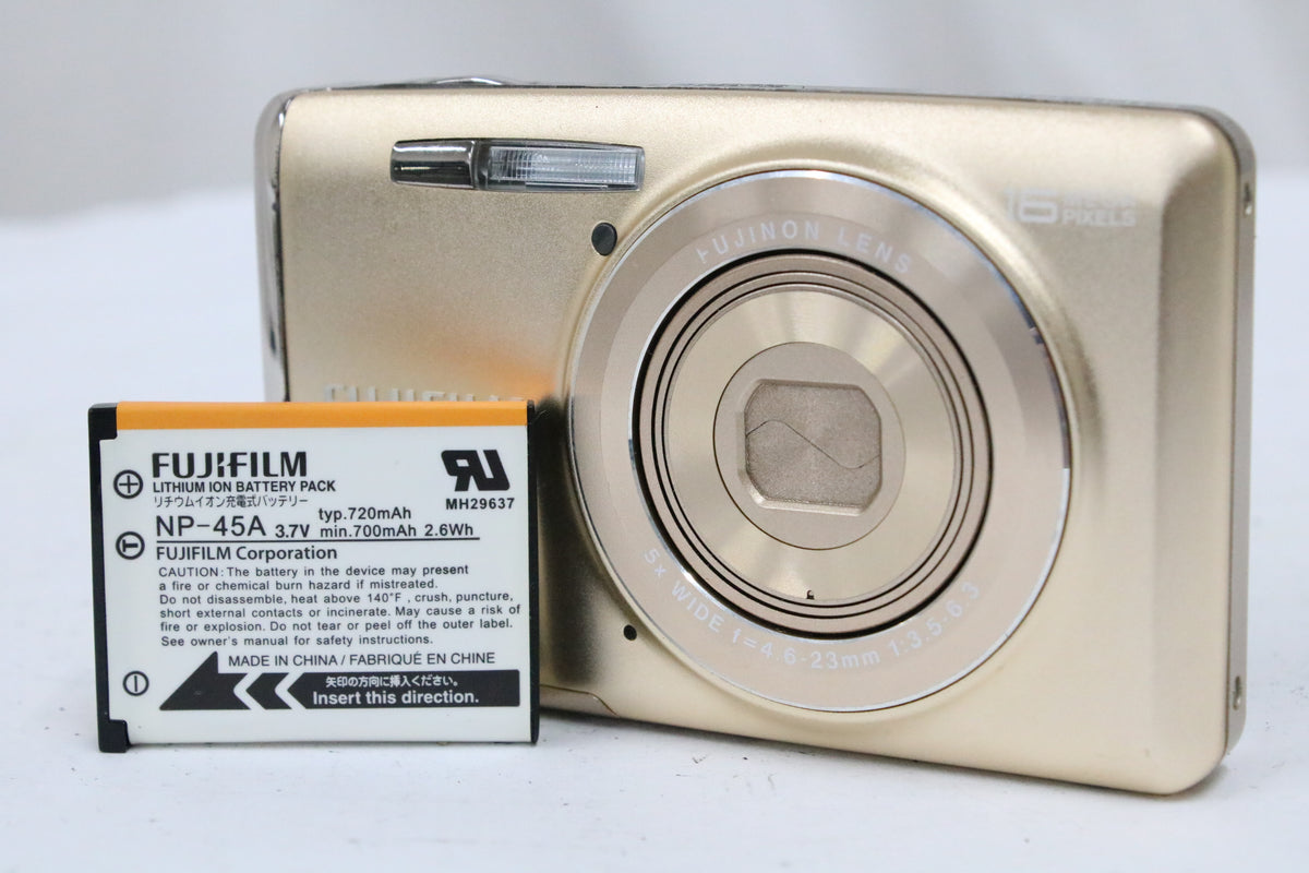 フジフィルム Fujifilm FINEPIX JX700 5x ゴールド バッテリー付き コンパクトデジタルカメラ 1