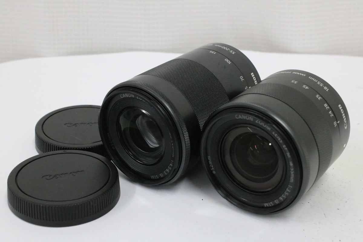【2点まとめ】キャノン Canon EF-M 18-55mm 55-200mm IS STM レンズ 1