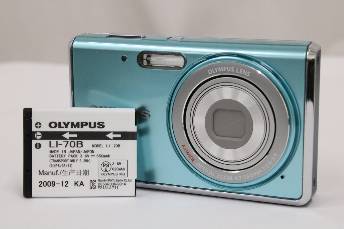 オリンパス Olympus FE-4020 4x WIDE ライトブルー バッテリー付き コンパクトデジタルカメラ 1