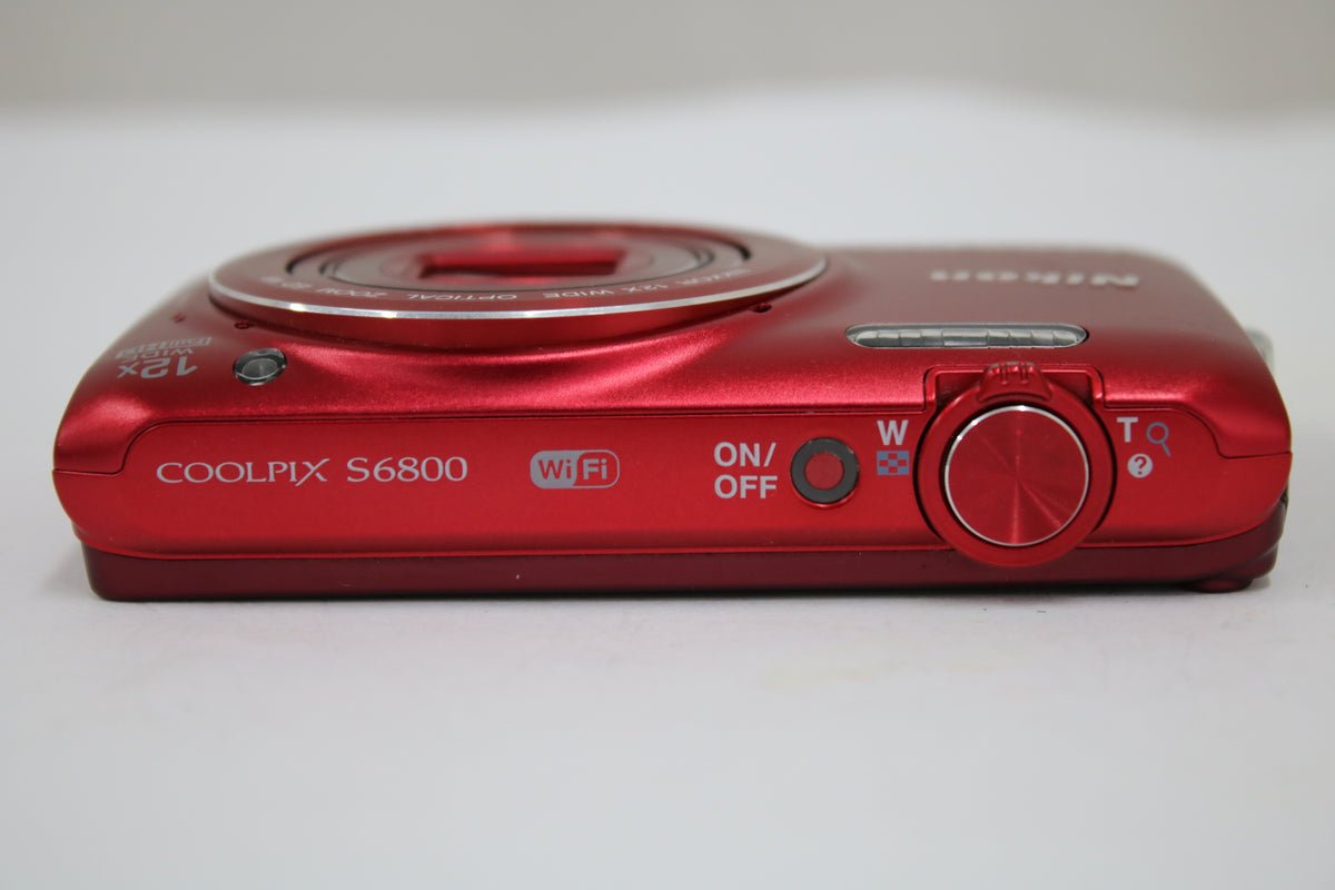 ニコン Nikon COOLPIX S6800 12x レッド バッテリー付き コンパクトデジタルカメラ 6