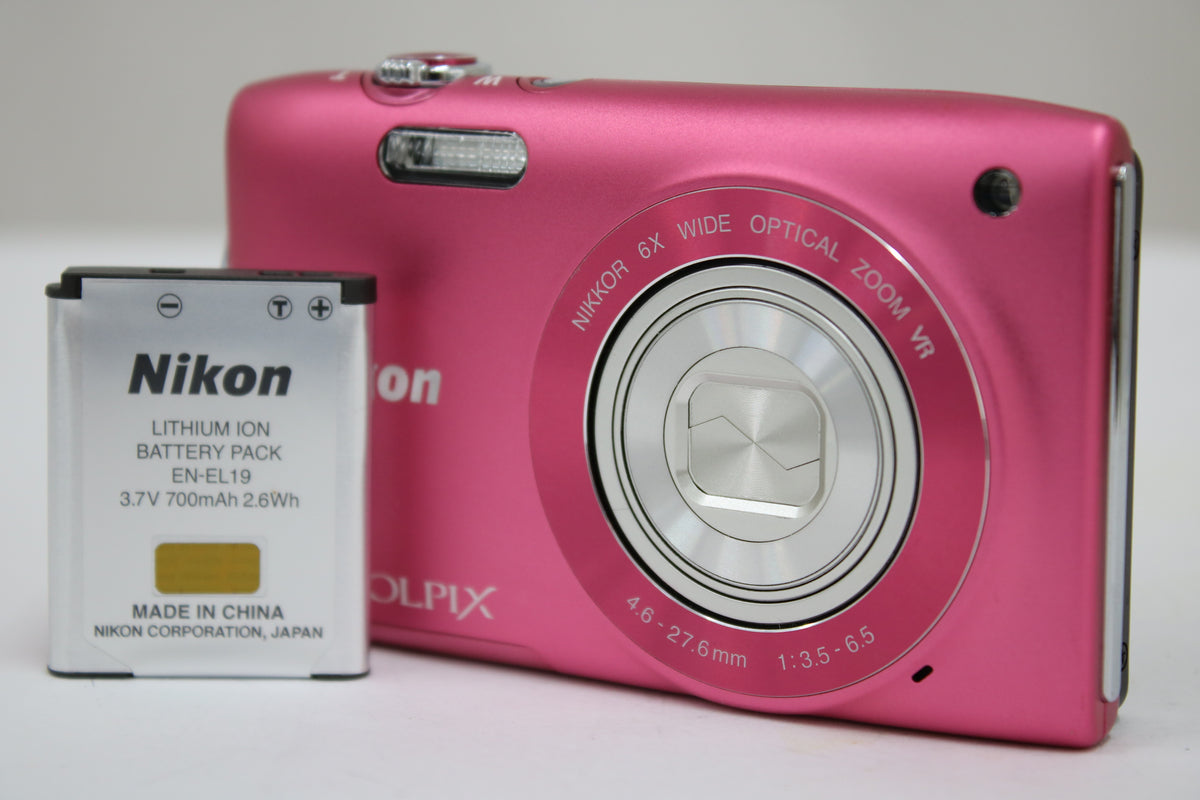 ニコン Nikon COOLPIX S3300 6x ピンク バッテリー付き コンパクトデジタルカメラ 1