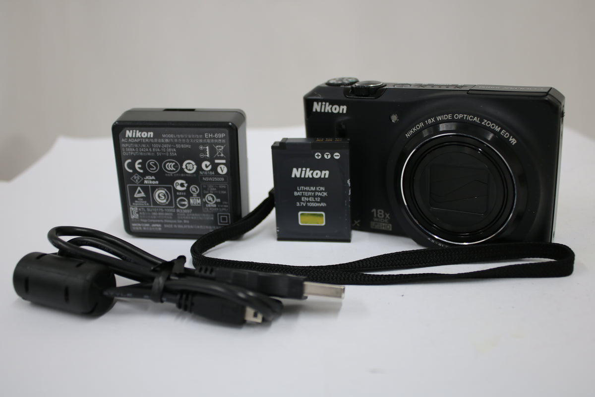 ニコン Nikon COOLPIX S9100 18x ブラック 付属品多数 コンパクトデジタルカメラ 1