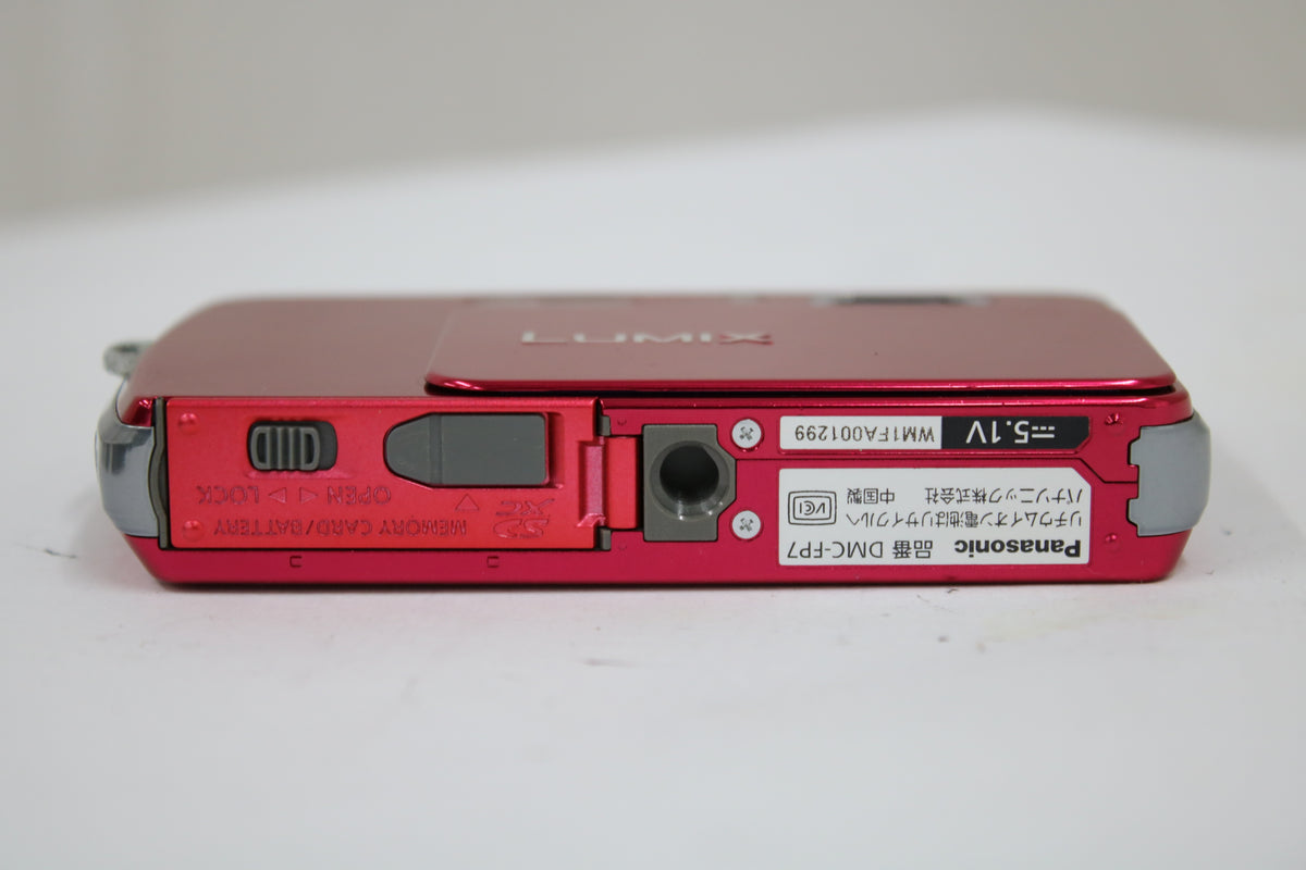 パナソニック Panasonic LUMIX  DMC-Fp7 レッド バッテリー付き コンパクトデジタルカメラ 7