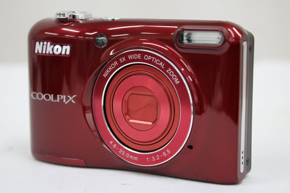 【便利な単三電池で使用可】ニコン Nikon COOLPIX L28 5x レッド コンパクトデジタルカメラ 1