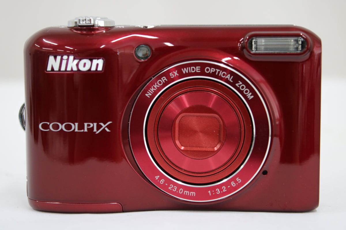 【便利な単三電池で使用可】ニコン Nikon COOLPIX L28 5x レッド コンパクトデジタルカメラ 2