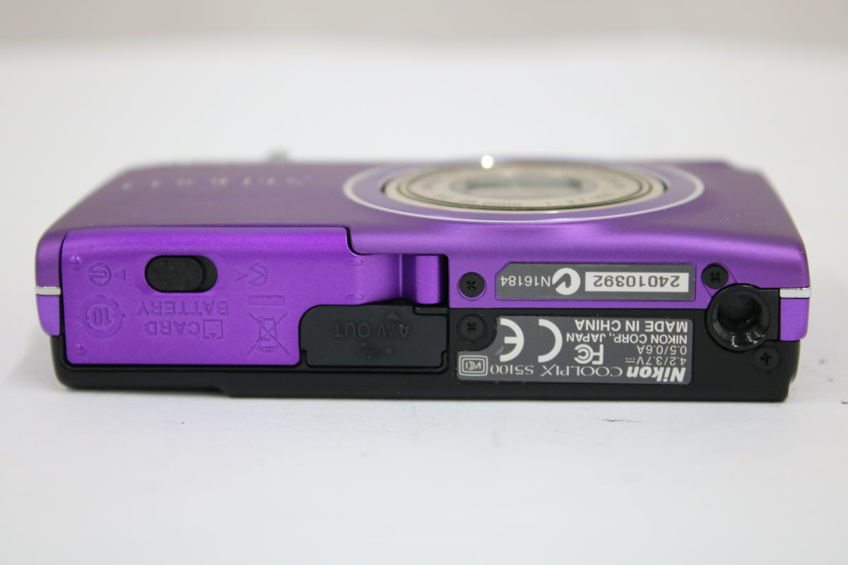 ニコン Nikon COOLPIX S5100 5x パープル バッテリー付き コンパクトデジタルカメラ 7