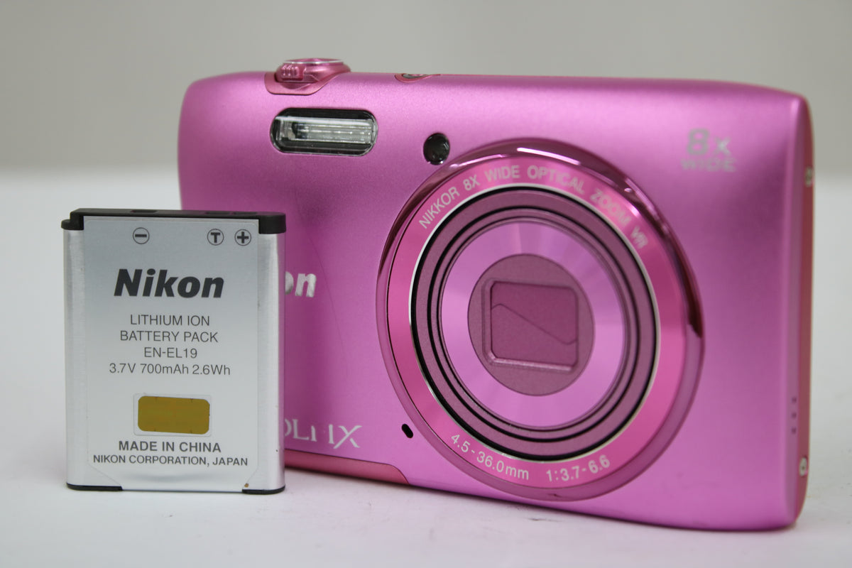 ニコン Nikon COOLPIX S3600 8x ピンク バッテリー付き コンパクトデジタルカメラ 1