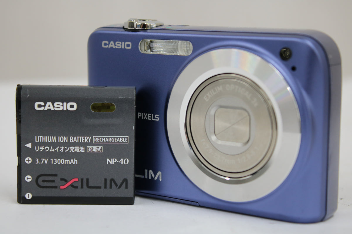 カシオ Casio EXILIM EX-Z1080 3x ブルー バッテリー付き コンパクトデジタルカメラ 1