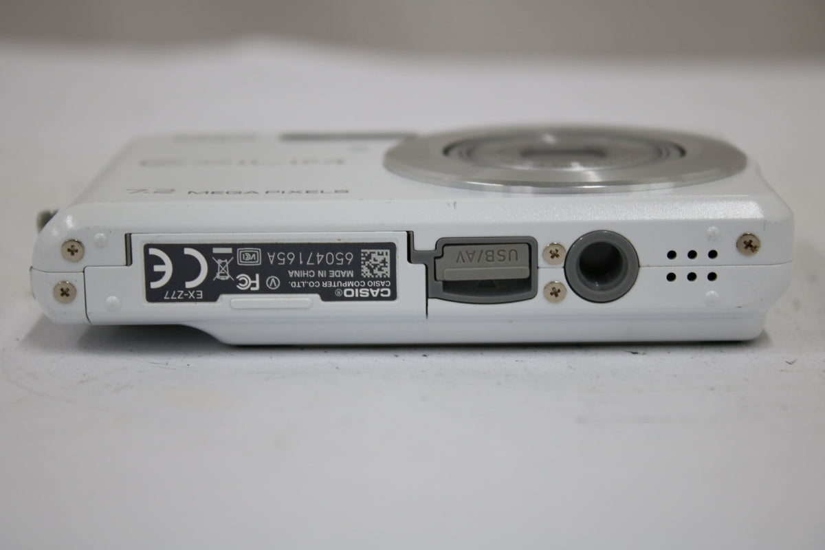 カシオ Casio EXILIM EX-Z77 3x ホワイト バッテリー付き コンパクトデジタルカメラ 7