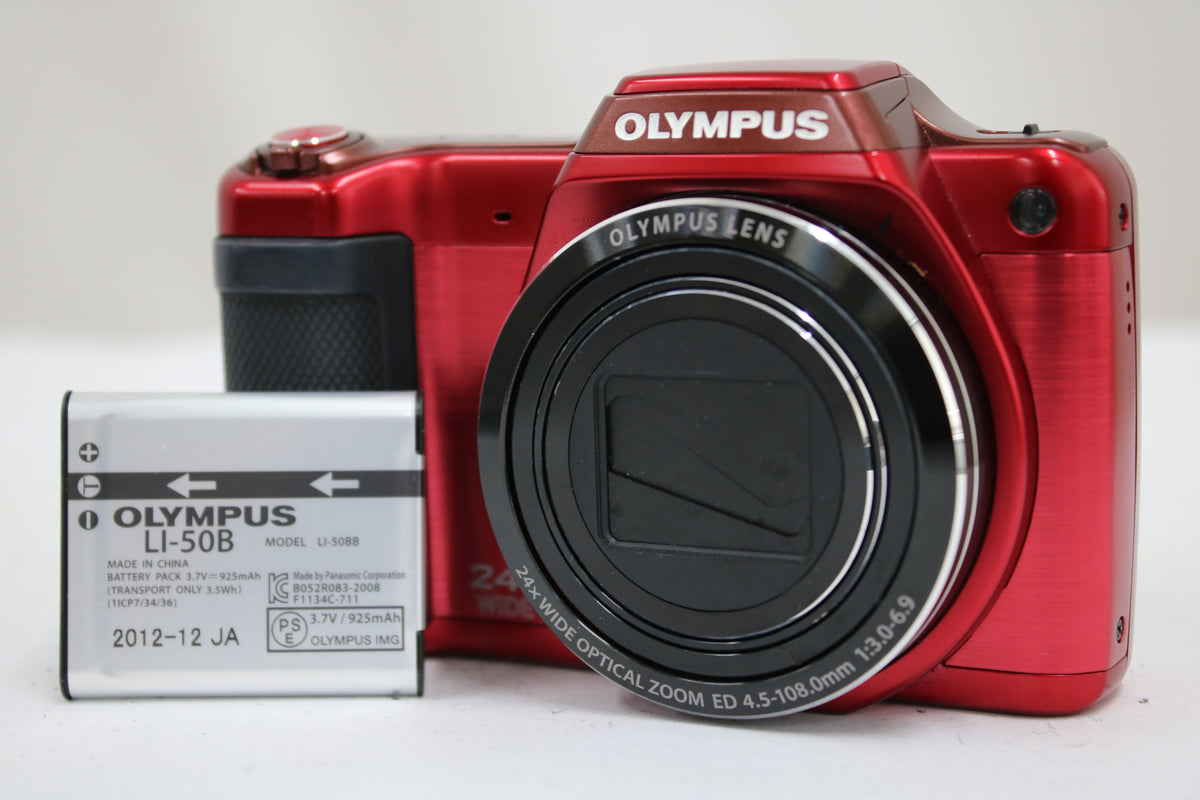オリンパス Olympus STYLUS SZ-15 24x レッド バッテリー付き コンパクトデジタルカメラ 1