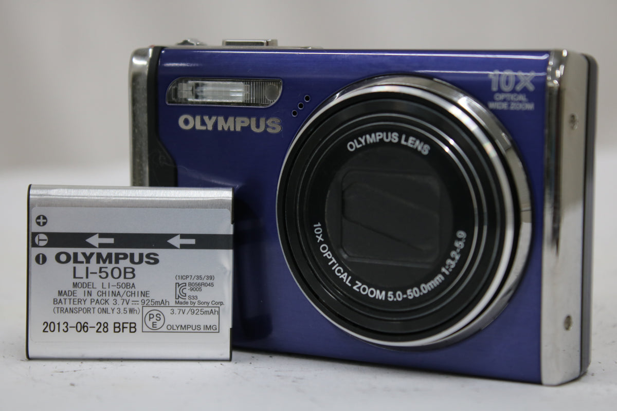 オリンパス Olympus μ mju 9000 10x ブルー バッテリー付き コンパクトデジタルカメラ 1