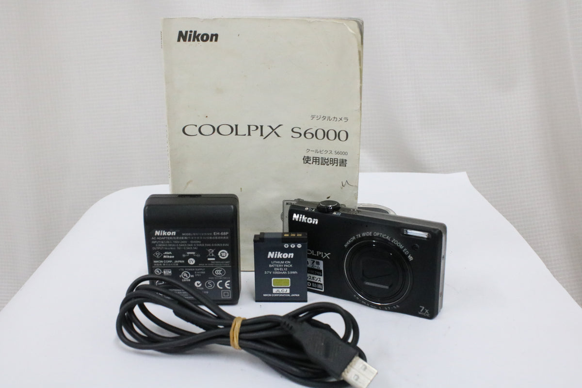 ニコン Nikon COOLPIX S6000 7x ブラック 付属品多数 コンパクトデジタルカメラ 1