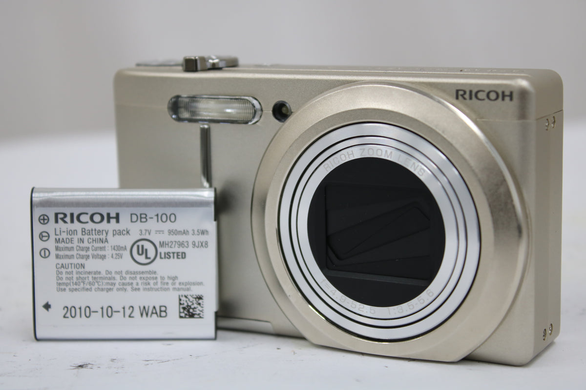 リコー Ricoh CX4 ゴールド バッテリー付き コンパクトデジタルカメラ 1