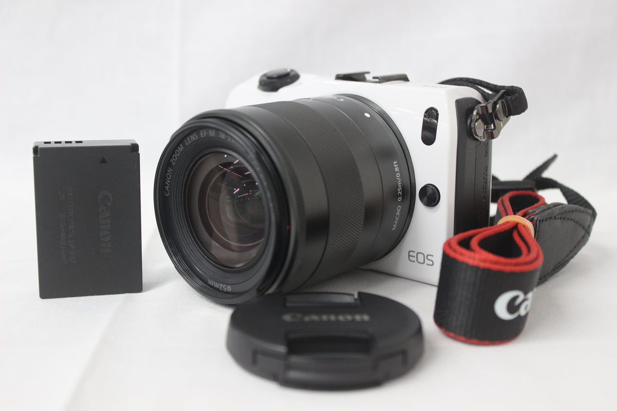 キャノン Canon EOS M ホワイト EF-M 18-55mm F3.5-5.6 IS STM ミラーレス一眼 1