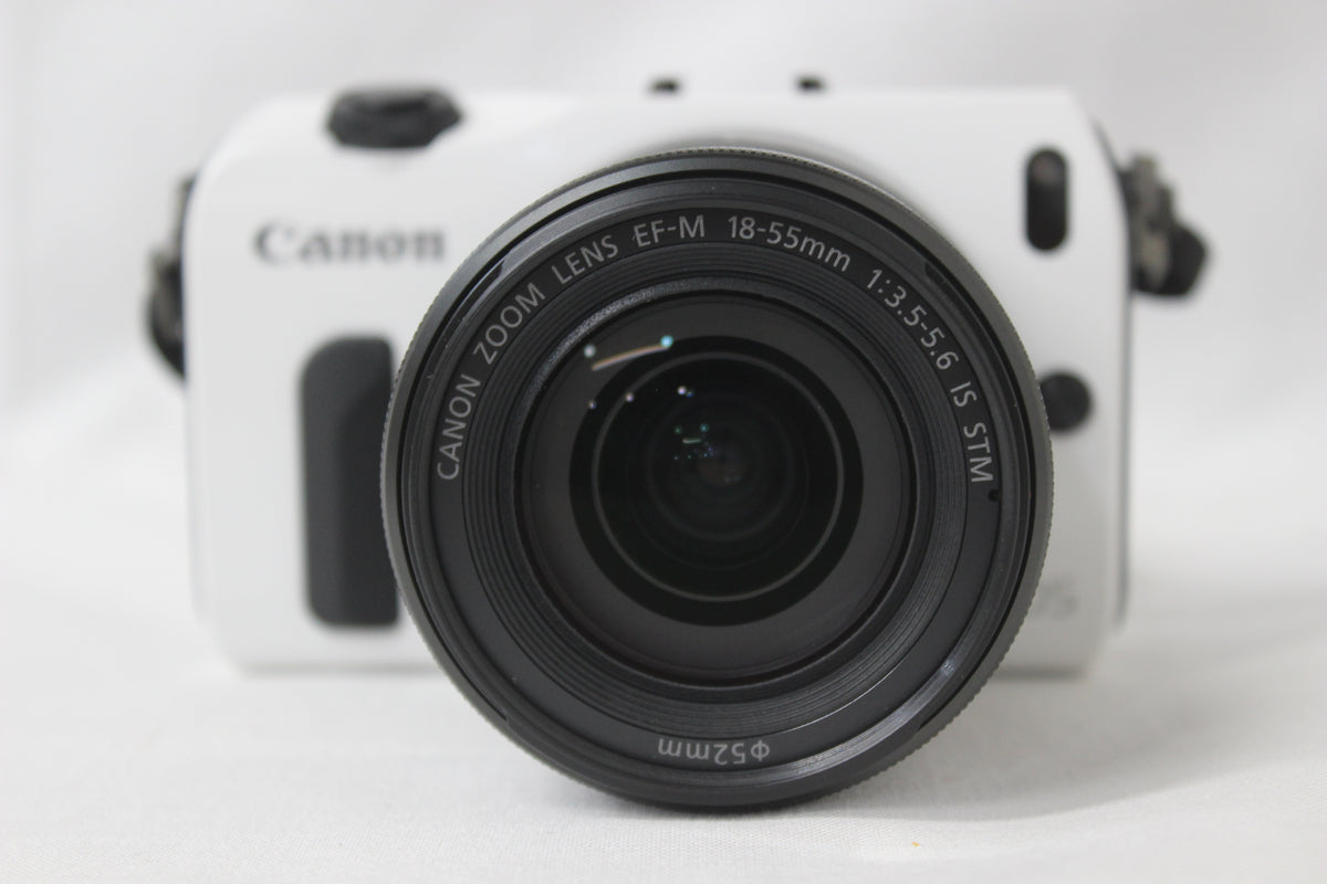キャノン Canon EOS M ホワイト EF-M 18-55mm F3.5-5.6 IS STM ミラーレス一眼 2