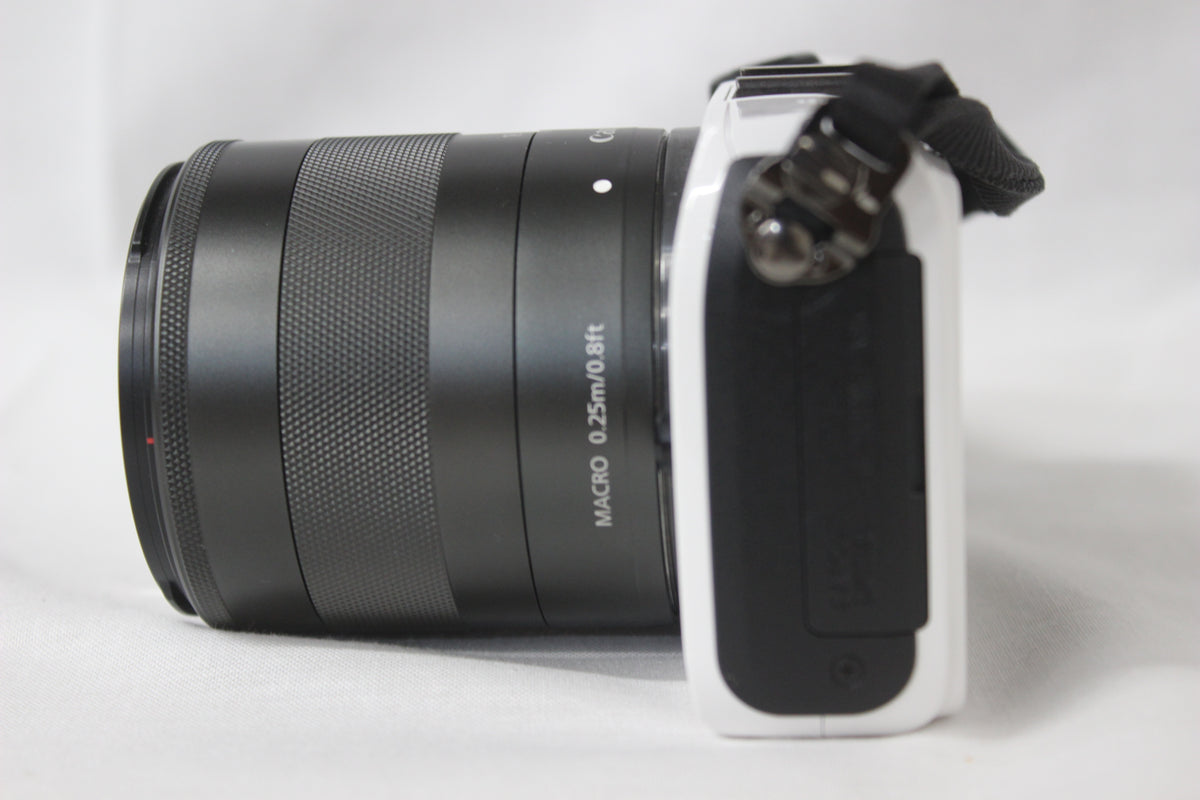 キャノン Canon EOS M ホワイト EF-M 18-55mm F3.5-5.6 IS STM ミラーレス一眼 5