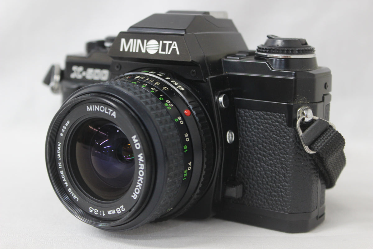 ミノルタ Minolta X-500 MD W.ROKKOR 28mm F3.5 ボディレンズセット 1