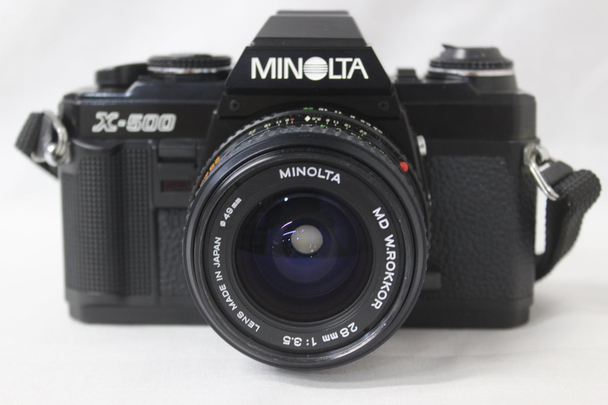 ミノルタ Minolta X-500 MD W.ROKKOR 28mm F3.5 ボディレンズセット 2