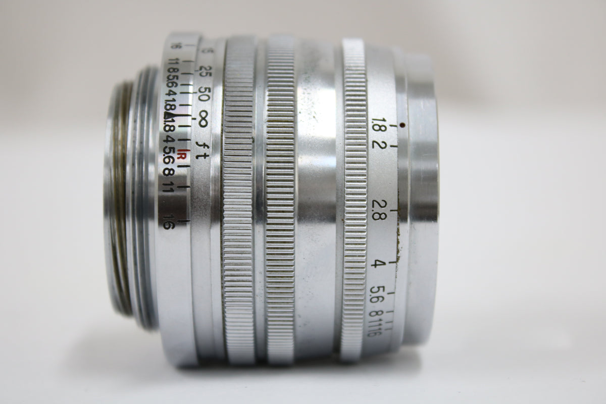 キャノン Canon Lens 50mm F1.8 銀鏡胴 ライカLマウントレンズ 3
