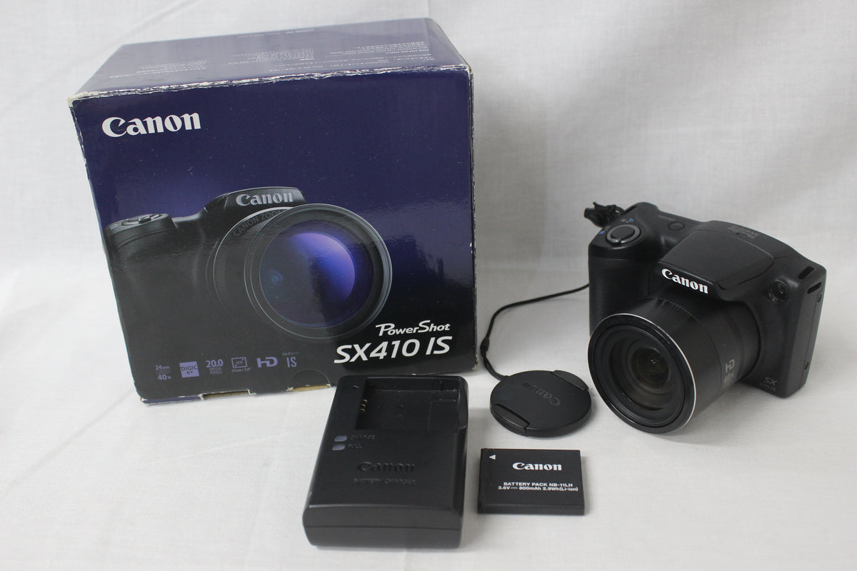 【元箱付き】Canon PowerShot SX410 IS ブラック バッテリー チャージャー付き コンパクトデジタルカメラ 1